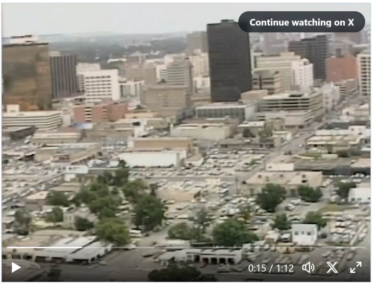 It’s 1977 and you’re taking a helicopter ride over downtown Austin